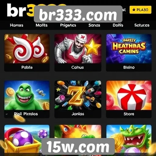 Exploração das categorias de jogos disponíveis em br333.com